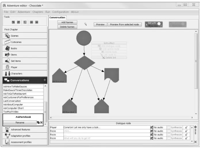 Figure 1. e-Adventure editor 
