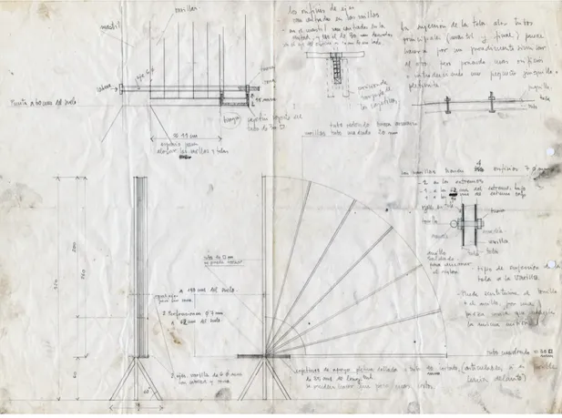 FIG. 3. Juan Ruesga. Boceto con anotaciones del carro.