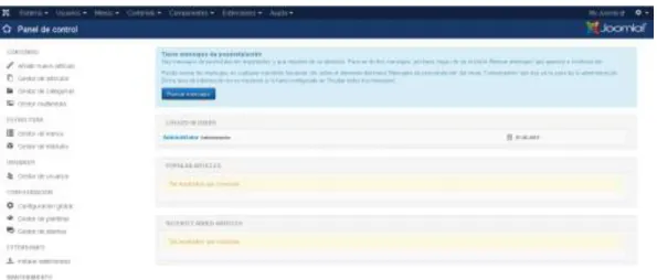 Gráfico  24: Administración en Joomla 