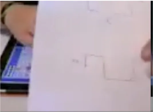 Figure 2. Path to program, drawn by the teacher on a sheet of paper 