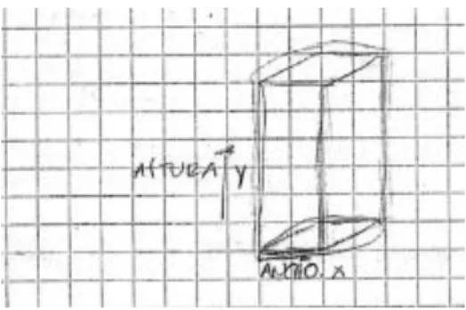 Figura 4. Dibujo hecho por el estudiante E33 con la información dada. 