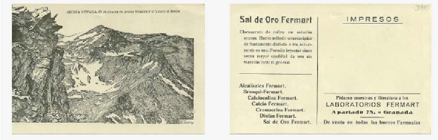 Fig 1. Tarjeta publicitaria del Laboratorio Fermart. Colección particular