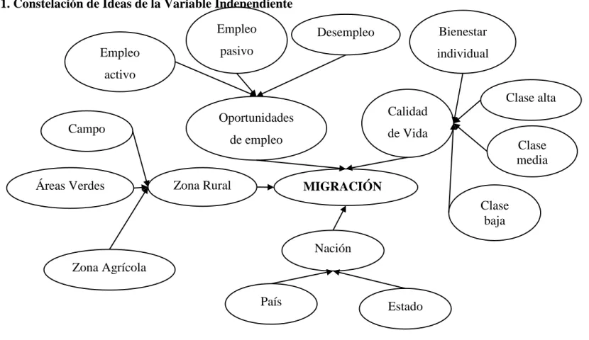 Gráfico N° 3: Constelación de Ideas de la Variable Independiente  Elaboración: Caisa Lozada, Juan Carlos 