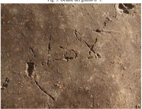 Fig. 3: Detalle del grafito nº 1. 