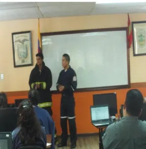 Fig. 19: representantes del cuerpo de bomberos 