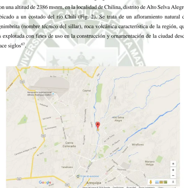 Fig. 2. Vista de Google Maps de la ubicación del punto de recolección.