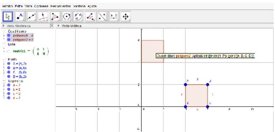 Figura 5. Polígono Generado al Aplicar Matriz 1  Fuente: Elaboración Propia 