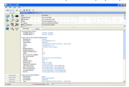 Figura 4. Programa de ejemplo para comprobar los componentes instalados 