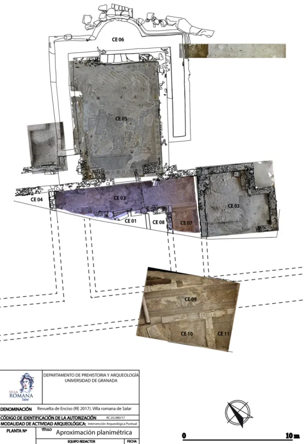 Fig. 2. Planta General de la villa romana de Salar.  