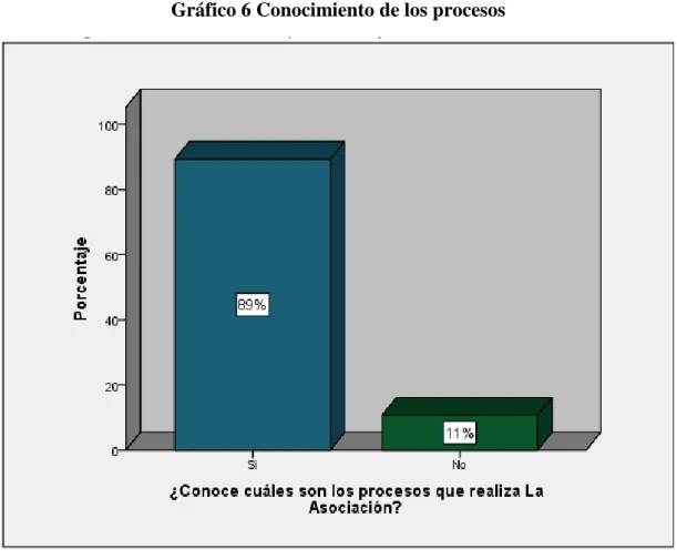 Gráfico 6 Conocimiento de los procesos 
