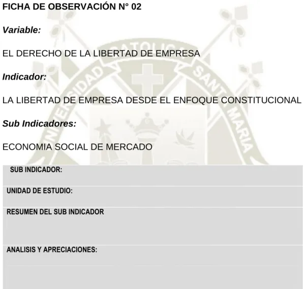 CUADRO DE LA ESTRUCTURA DEL INSTRUMENTO DE LA SEGUNDA  VARIABLE 