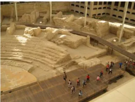 Figure  2.  Archaeological  ruins  of  the  Roman  Theatre  in  Saragossa,  seen  from  the  Theatre  Museum