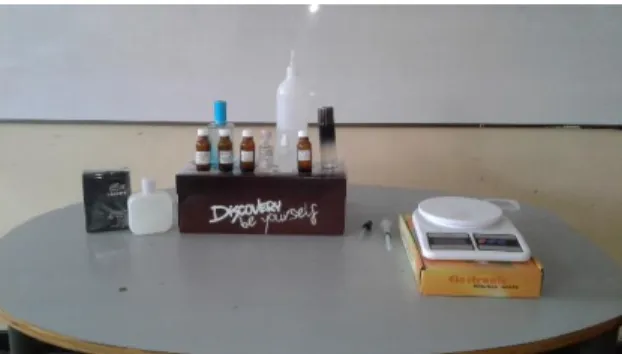 Figura 7. Materiales para elaboración de perfumería 