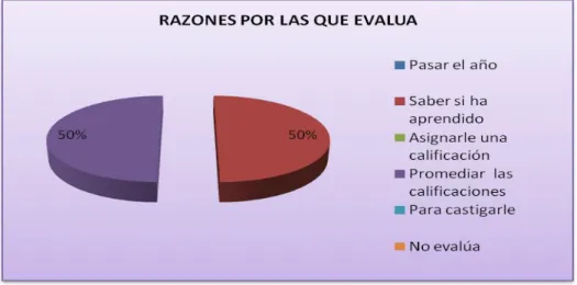 Gráfico Nº  11: ¿Cuáles son las razones por las que usted evalúa a 