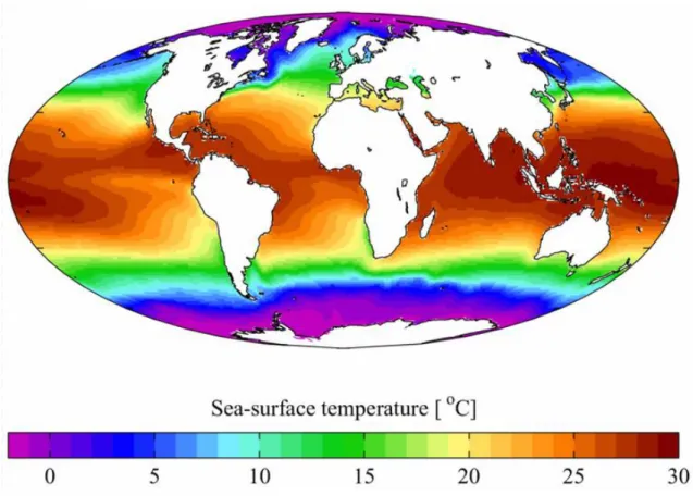 Figura 1.1.1. Imagen de termografía del mundo temperaturas    