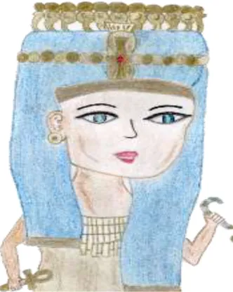 Ilustración 2. Merit Ptah, la primera  medica jefa. Elaborada por Pamplona, C. 