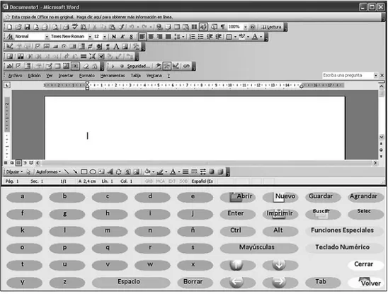 Figura 2. Emulador de teclado