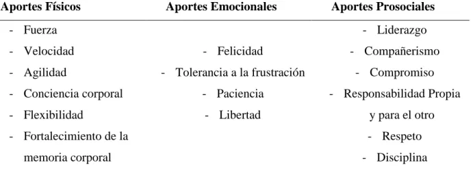 Tabla 2 Aportes finales 