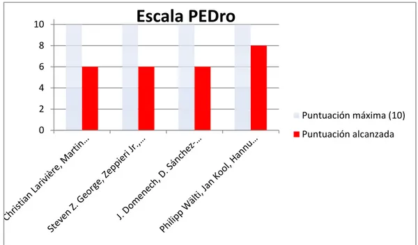 Gráfico 1. Puntuaciones Escala PEDro.
