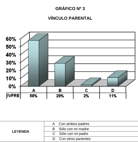 GRÁFICO Nº 3  VÍNCULO PARENTAL  