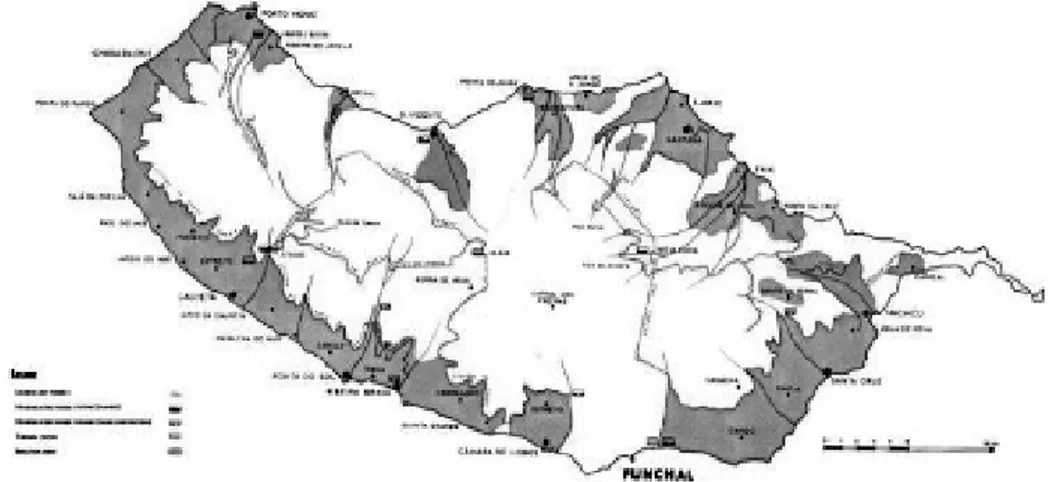 Figura 10. Esquema Geral dos Aproveitamentos Hidroagrícolas e Hidroeléctricos da Ilha da Madeira em  1969 (C.A.A.H.M