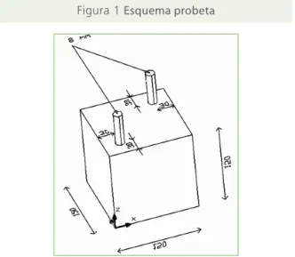Figura 1 Esquema probeta