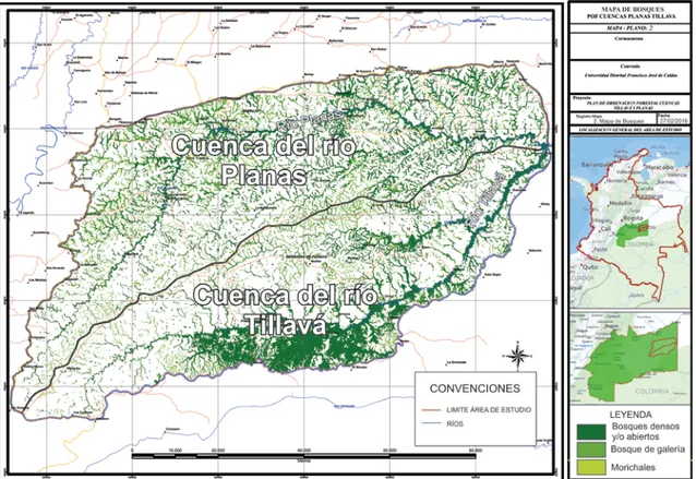 Ilustración  2.  Bosques  de las  Cuencas de los  Ríos  Planas  y Tillavá.  Fuente. Proyecto 