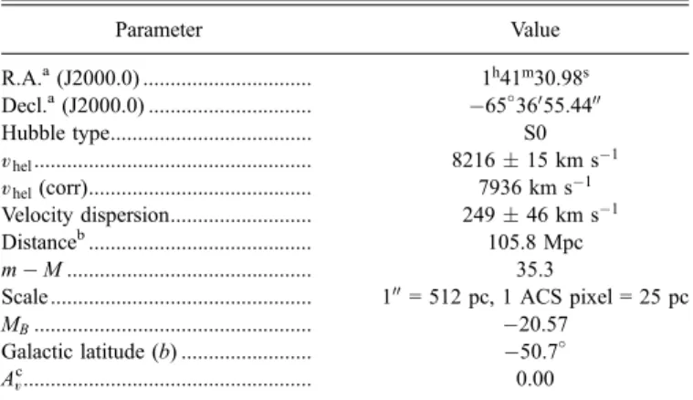 TABLE 1 General Properties of AM 0139 655 Parameter Value R.A. a (J2000.0) ..............................