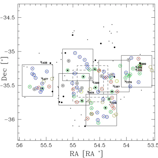 Fig. 2. Map of the central Fornax cluster.