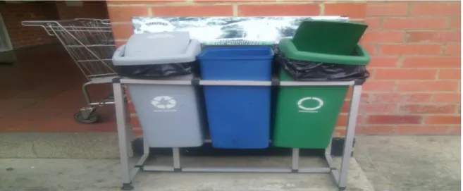 Foto N 2  ​ : Canecas reciclaje separación de residuos .Fuente: La Aurora   