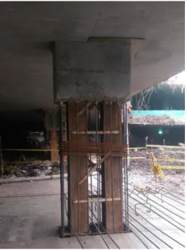 Figura 34. Perfiles pre cimentados en columnas definitivas 