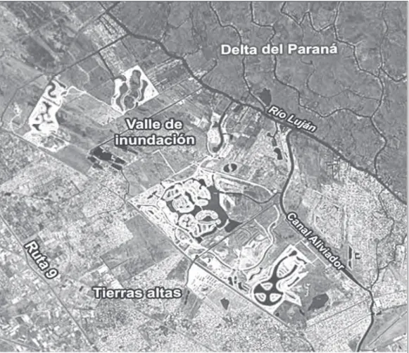 Figura 2. Imagen satelital del área de estudio, año 2005