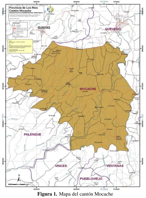 Figura 1. Mapa del cantón Mocache           
