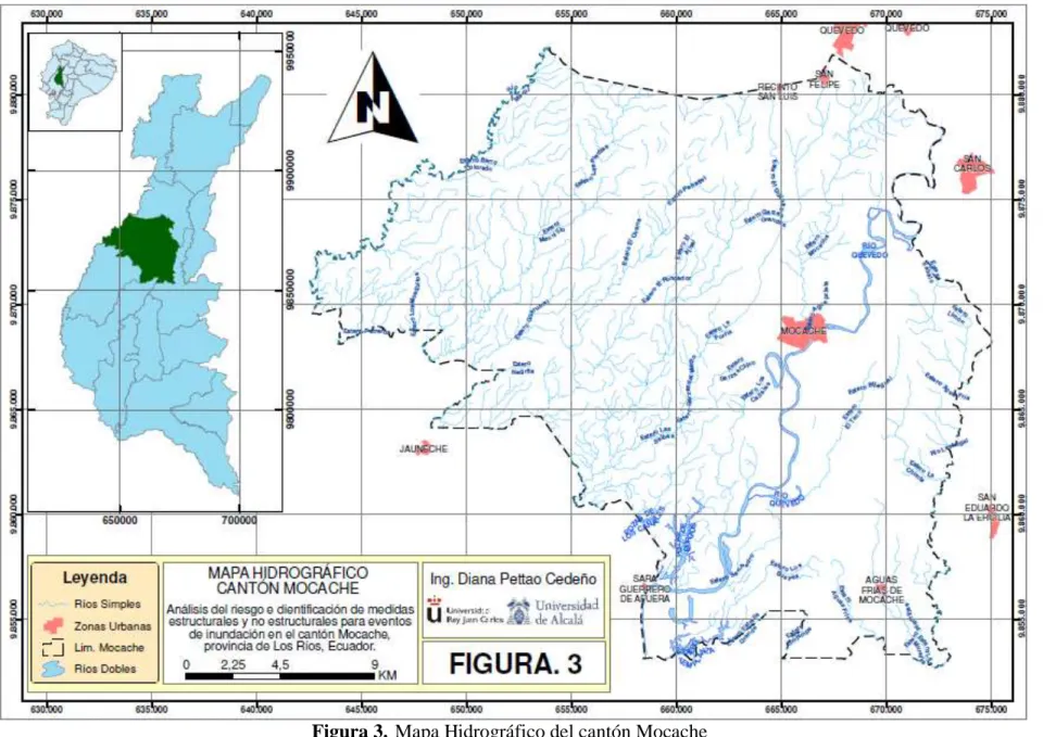 Figura 3. Mapa Hidrográfico del cantón Mocache 