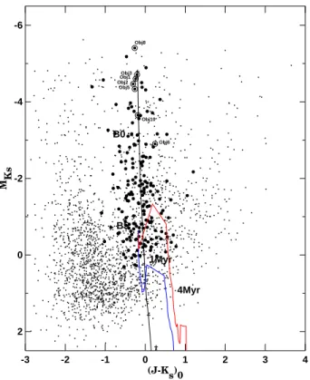 Fig. 8. Radial surface density (in number of stars per square arcsec) profile of [DBS2003] 179