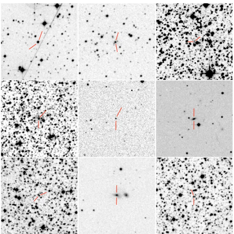 Fig. 2. As Fig. 1, but for the fields of IGR J08023 −6954, IGR J09446−2636, IGR J09523−6231, IGR J11366−6002, IGR J12131+0700, IGR J13038 +5348, IGR J13109−5552, IGR J13149+4422 and IGR J14298−6715.