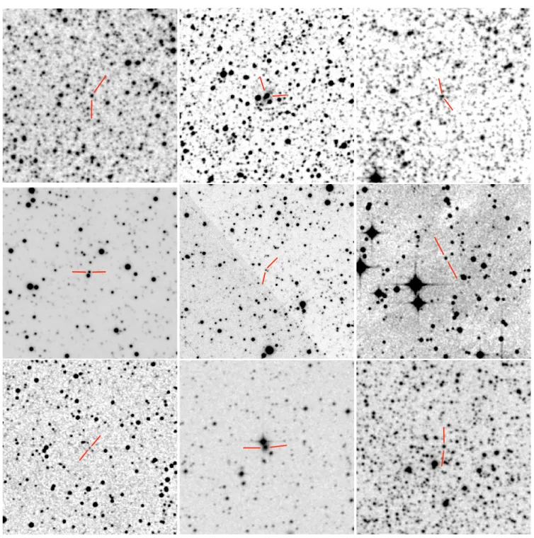 Fig. 4. As Fig. 1, but for the fields of IGR J16500 −3307, 2E 1739.1−1210, 1RXS J174607.8−213333, SAX J1802.7−2017, IGR J18048−1455, SAX J1818.6 −1703, IGR J18483−0311, IGR J19405−3016 and Swift J2000.6+3210