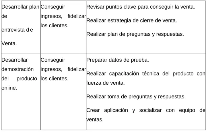 Tabla 5: Plan de introducción al mercado. 