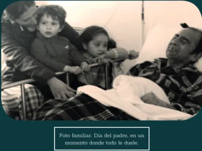 Foto familiar. Día del padre, en un  momento donde todo le duele.