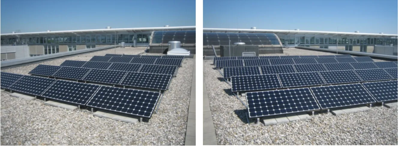 Figure 2-7 and Figure 2-8: West and East wing of the MW-5 solar power plant. 