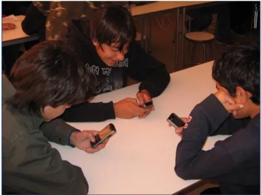 Figure 2-4: Students taking part in the collaborative activity 