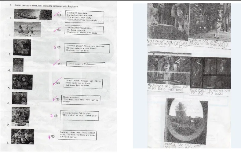 Figure 12. Madagascar, using pictures to verify the information.  Using pictures to construct a  part of a story