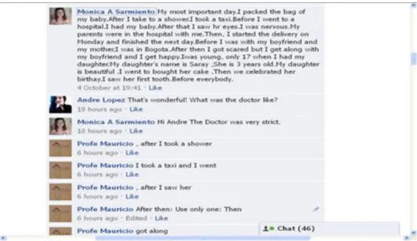 Figure 14 A conversation between a student and a teacher in a Facebook post, taken  from, www.facebook.com, 2013 