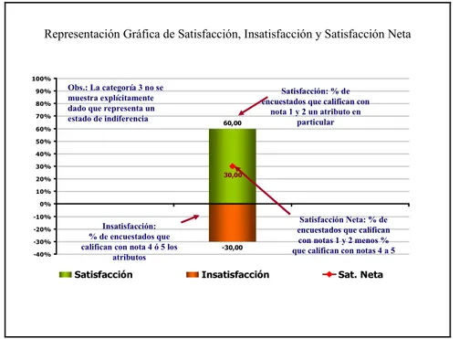 Figura 4 – 35 Representación gráfica del análisis de satisfacción neta  