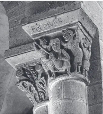 Fig. 5: Puy-de-Dôme (Auvergne), iglesia de Notre-Dame  d’Orcival, capitel del interior (foto: archivo del autor).
