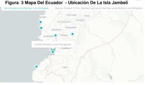 Figura  3 Mapa Del Ecuador  - Ubicación De La Isla Jambelì 