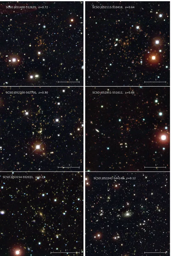 Figure 3. Composite gri color image for nine newly discovered massive SCS clusters in the 5 hr field