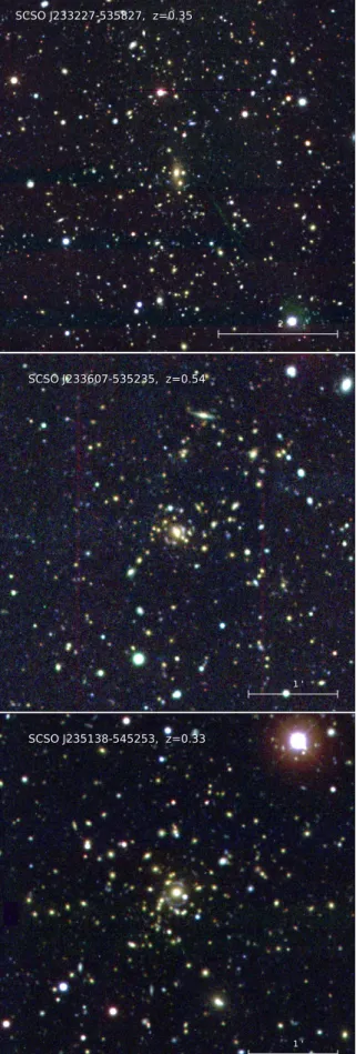 Figure 4. Composite gri color image for nine newly discovered massive SCS clusters in the 23 hr field