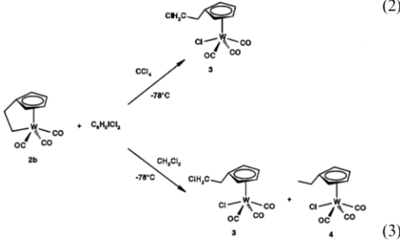 Fig. 1. ORTEP diagram of the molecular structure of W( h 5 -C 5 H 4 CH 2 