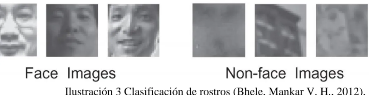 Ilustración 3 Clasificación de rostros (Bhele, Mankar V. H., 2012). 